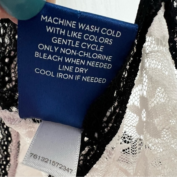 Apt.9 Chemise with Straps Womens XL Floral Black Lace Trim Retro Classic Ivory - Picture 6 of 7